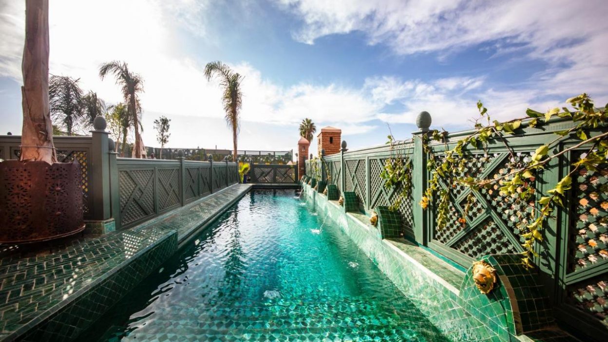 Marrakech riad with rooftop pool